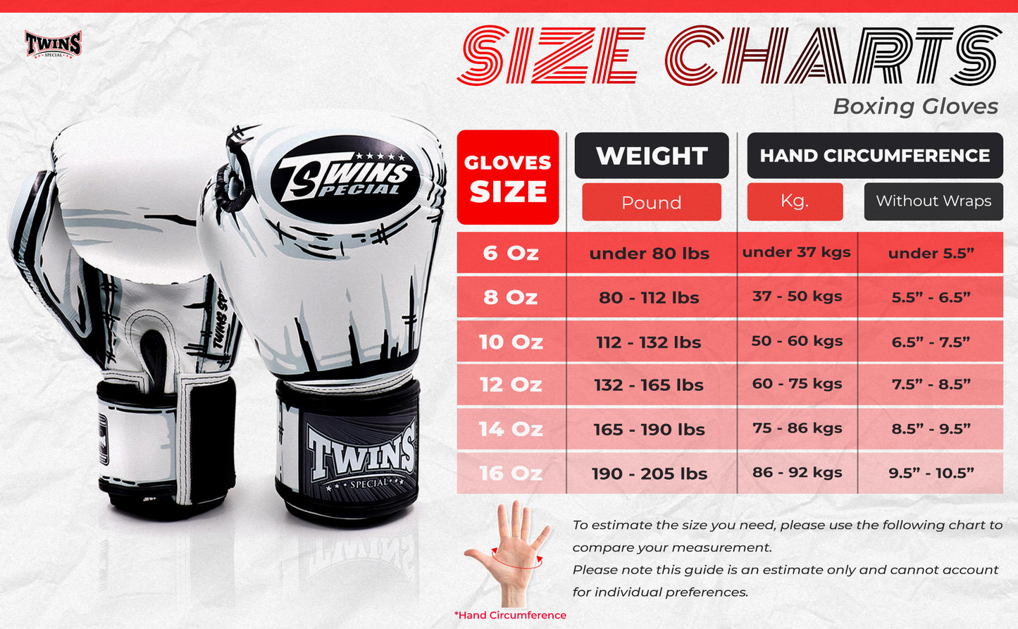 Twins Boxing Gloves Lace-up - BGLL1