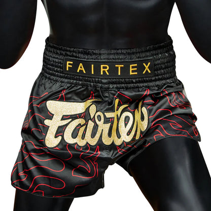 Fairtex BS1920: Lava・ムエタイ・ショーツ (スリムフィット・8本ゴム Fairtex BS1920: Lava・ムエタイ・ショーツ (スリムフィット・8本ゴム